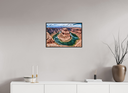 60 x 40 cm, Fine art print under matte acrylic with black frame Horsebend shoe