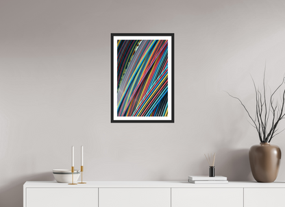 40 x 60 cm, Fine art prints mounted on a black wood frame with passe-partout Color Waves