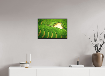 60 x 40 cm, Fine art print under matte acrylic with black frame Layers of life