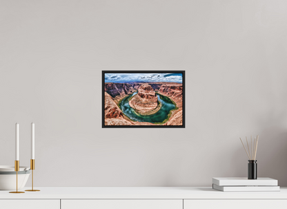 30 x 20 cm, Fine art print under matte acrylic with black frame Horsebend shoe