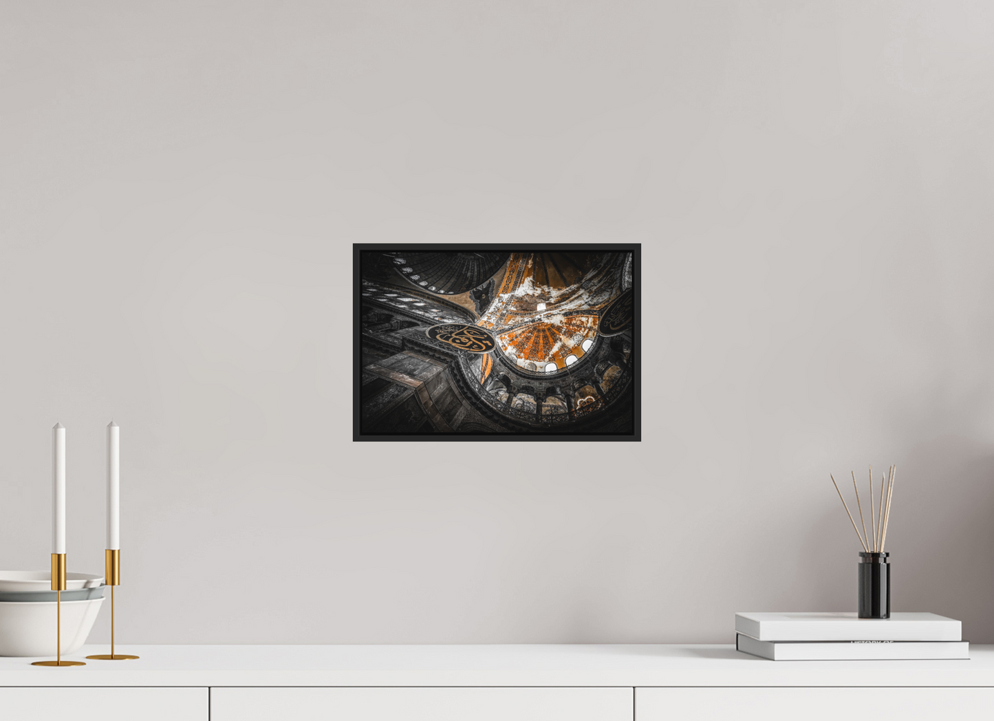 30 x 20 cm, Fine art print under matte acrylic with black frame Centuries of faith