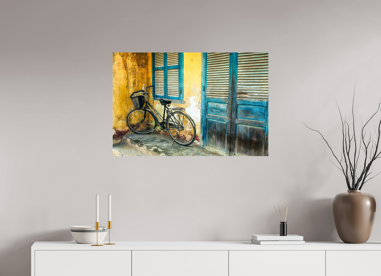 90 x 60 cm, Fine art prints mounted on Dibond Old wheels