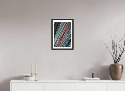 30 x 45 cm, Fine art prints mounted on a black wood frame with passe-partout Color Waves