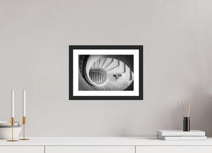 30 x 20 cm, Fine art prints mounted on a black wood frame with passe-partout Blurred ascent