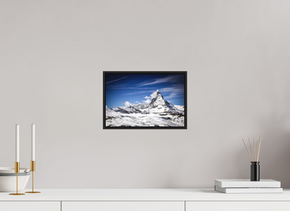 30 x 20 cm, Fine art print under matte acrylic with black frame Matterhorn