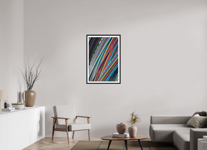 60 x 90 cm, Fine art prints mounted on a black wood frame with passe-partout Color Waves