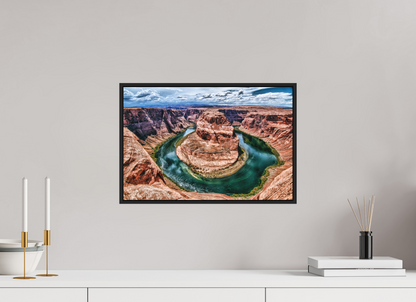 45 x 30 cm, Fine art print under matte acrylic with black frame Horsebend shoe