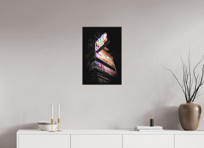 40 x 60 cm, Fine art print under matte acrylic with black frame Electric dreamscape