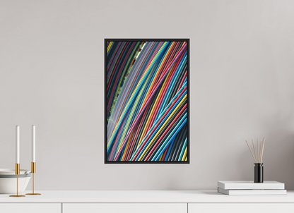 30 x 45 cm, Fine art print under matte acrylic with black frame Color Waves