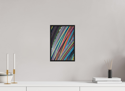 20 x 30 cm, Fine art print under matte acrylic with black frame Color Waves