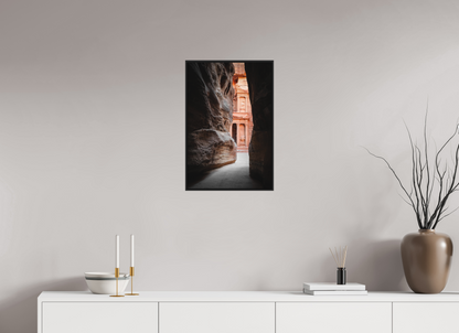 40 x 60 cm, Fine art print under matte acrylic with black frame Taj Mahal