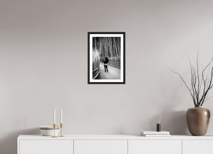 30 x 45 cm, Fine art prints mounted on a black wood frame with passe-partout Arashiyama