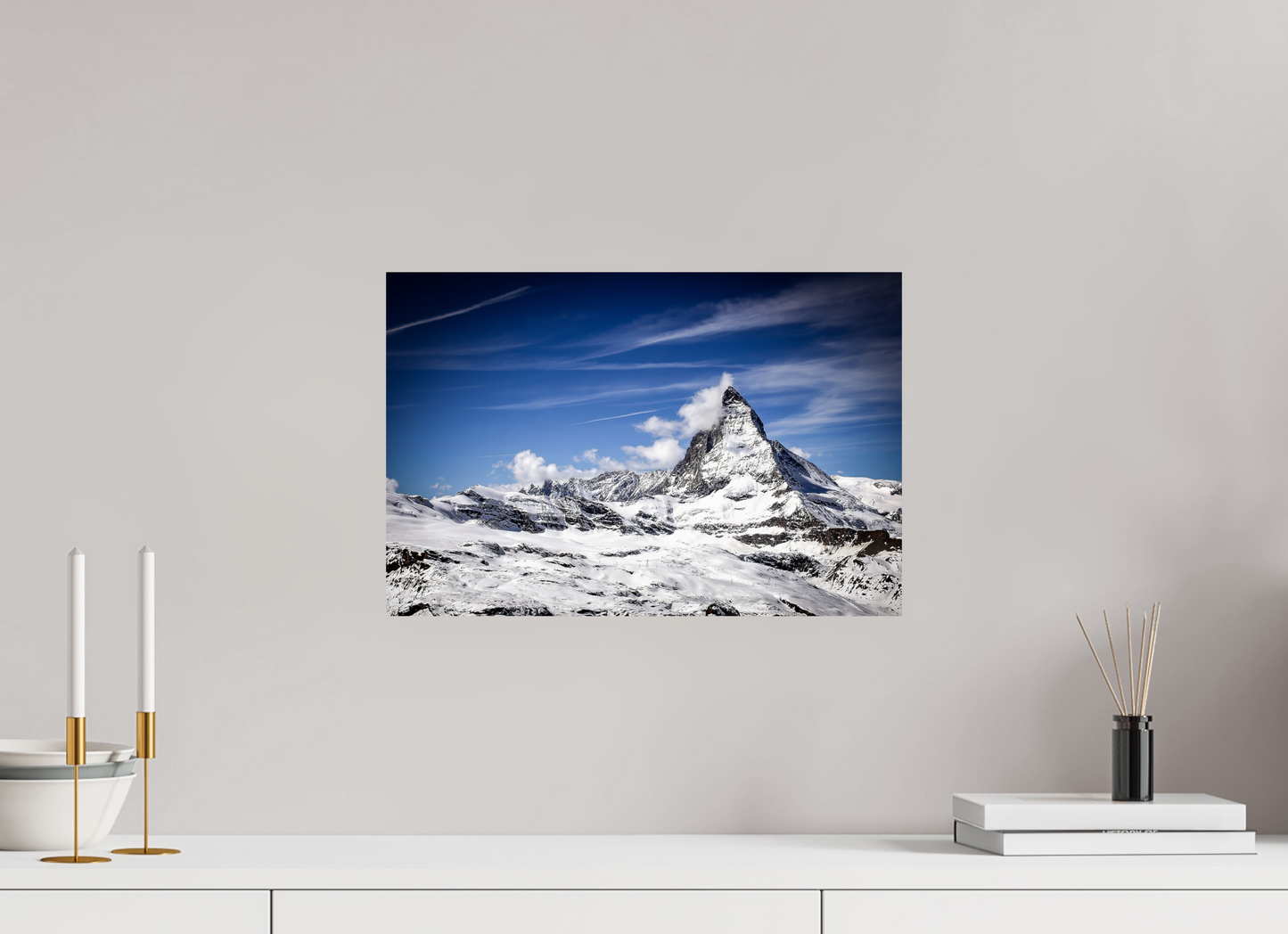 45 x 30 cm, Fine art prints mounted on Dibond Matterhorn