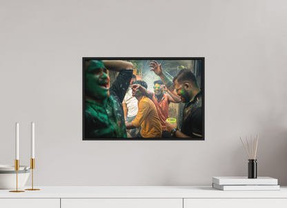 45 x 30 cm, Fine art print under matte acrylic with black frame 50 shades of joy