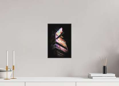 20 x 30 cm, Fine art print under matte acrylic with black frame Electric dreamscape