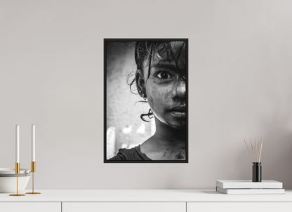 30 x 45 cm, Fine art print under matte acrylic with black frame Innocence of youth
