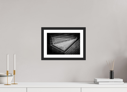 30 x 20 cm, Fine art prints mounted on a black wood frame with passe-partout Urban Geometry