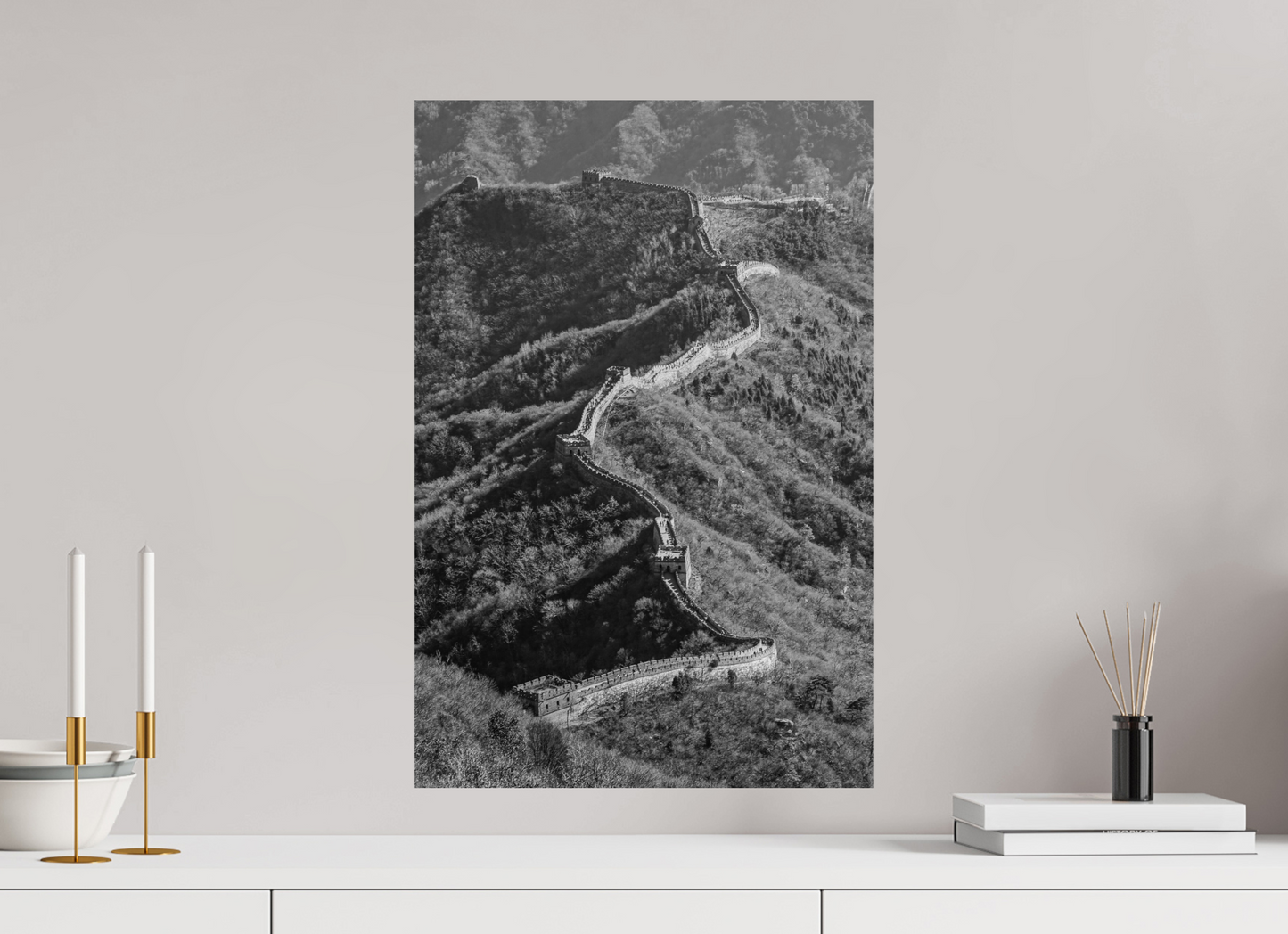 40 x 60 cm, Fine art prints mounted on Dibond The great wall