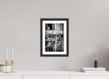 20 x 30 cm, Fine art prints mounted on a black wood frame with passe-partout Floating soul