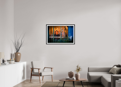 90 x 60 cm, Fine art prints mounted on a black wood frame with passe-partout OMG