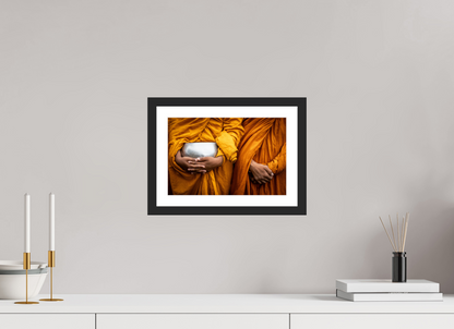 30 x 20 cm, Fine art prints mounted on a black wood frame with passe-partout Faith