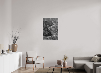 60 x 90 cm, Fine art print under matte acrylic with black frame The great wall