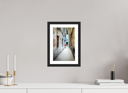 20 x 30 cm, Fine art prints mounted on a black wood frame with passe-partout Hidden pathways