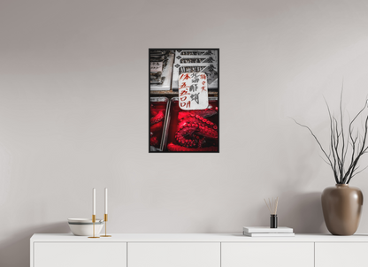 40 x 60 cm, Fine art print under matte acrylic with black frame Red octopus