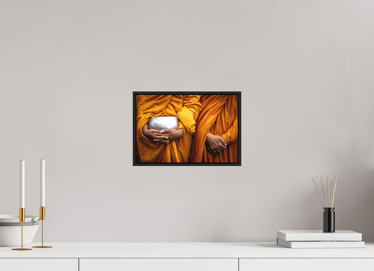 30 x 20 cm, Fine art print under matte acrylic with black frame Faith