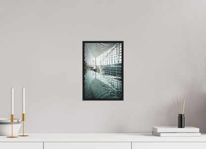20 x 30 cm, Fine art print under matte acrylic with black frame Tokyo international forum