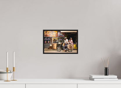 30 x 20 cm, Fine art print under matte acrylic with black frame Street life