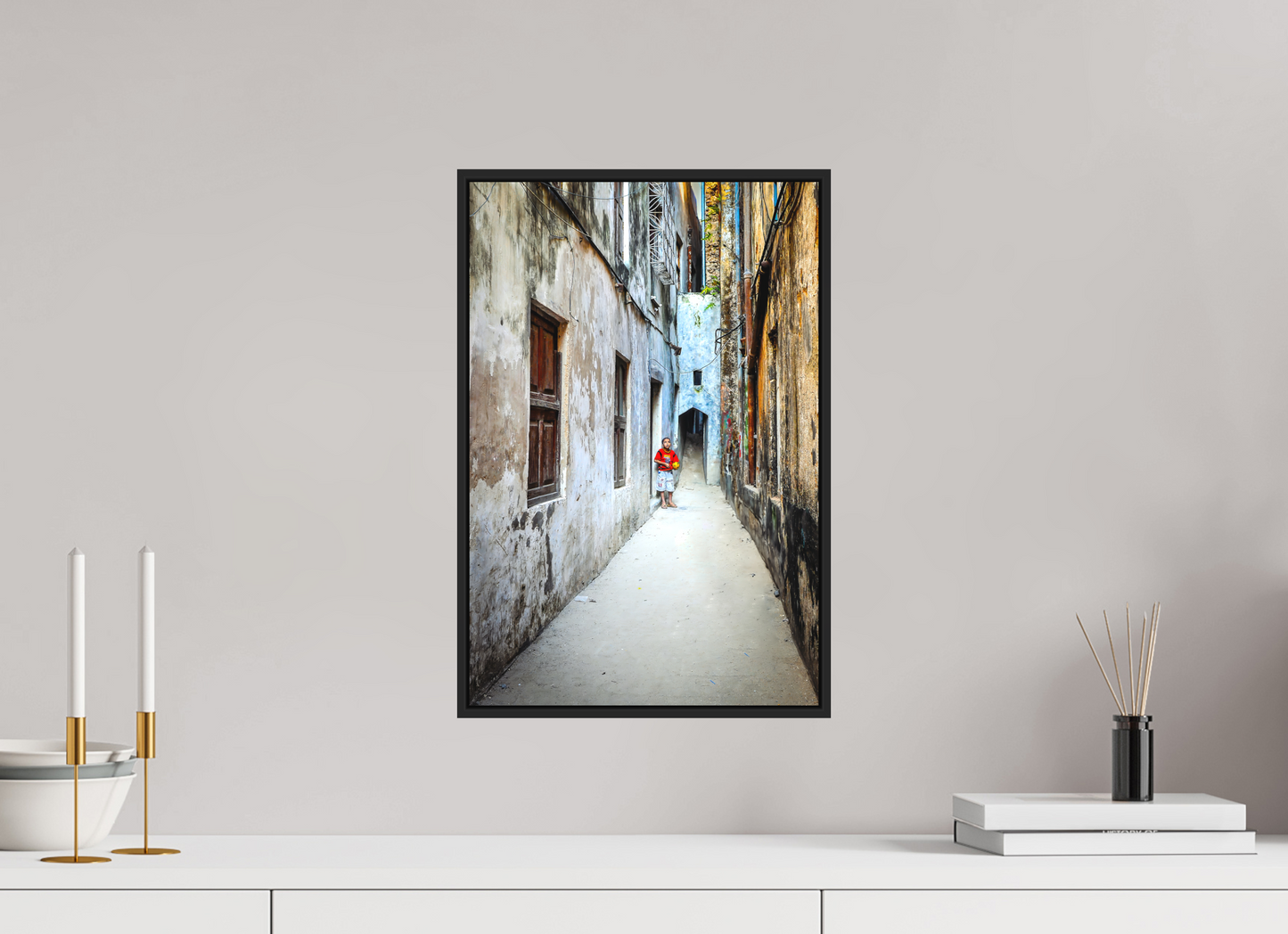 30 x 45 cm, Fine art print under matte acrylic with black frame Hidden pathways