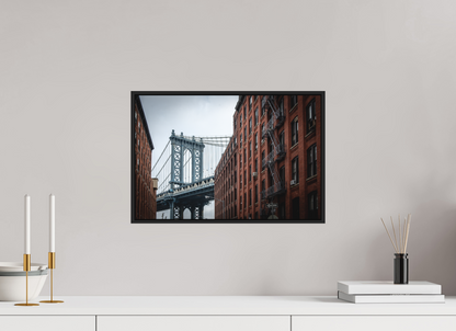 45 x 30 cm, Fine art print under matte acrylic with black frame DUMBO