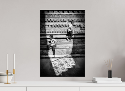 40 x 60 cm, Fine art prints mounted on Dibond Stone and laughter