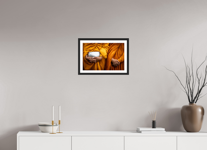 45 x 30 cm, Fine art prints mounted on a black wood frame with passe-partout Faith