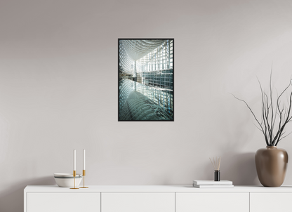 40 x 60 cm, Fine art print under matte acrylic with black frame Tokyo international forum