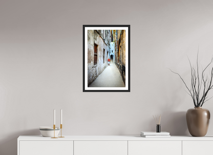 40 x 60 cm, Fine art prints mounted on a black wood frame with passe-partout Hidden pathways