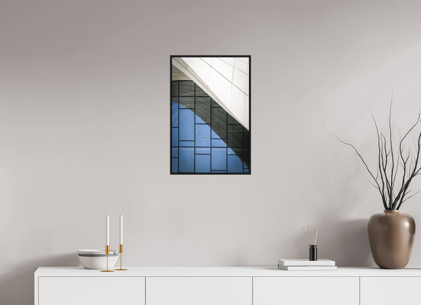 40 x 60 cm, Fine art print under matte acrylic with black frame Heydar Aliyev Center