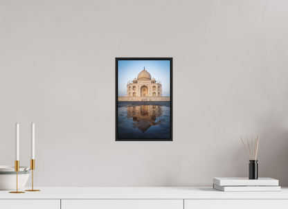 20 x 30 cm, Fine art print under matte acrylic with black frame Taj Mahal