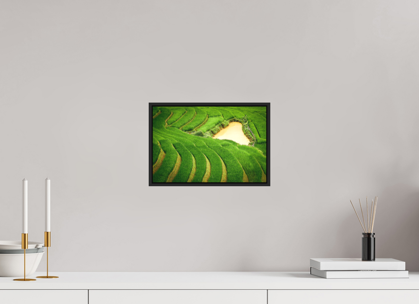 30 x 20 cm, Fine art print under matte acrylic with black frame Layers of life