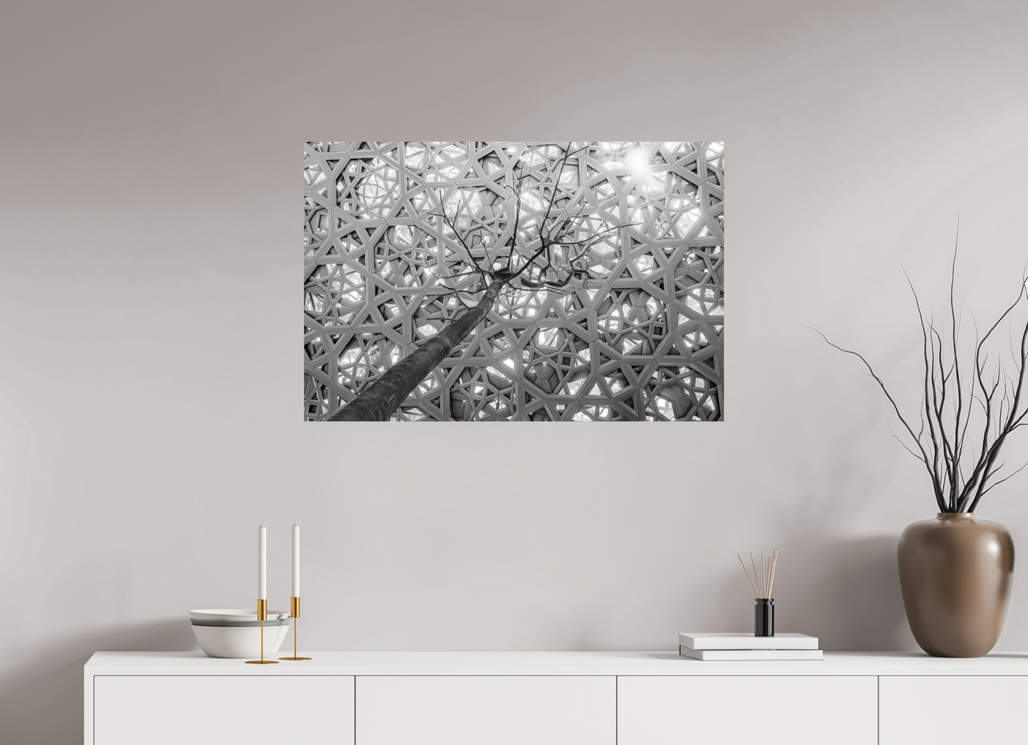 90 x 60 cm, Fine art prints mounted on Dibond Rain of light
