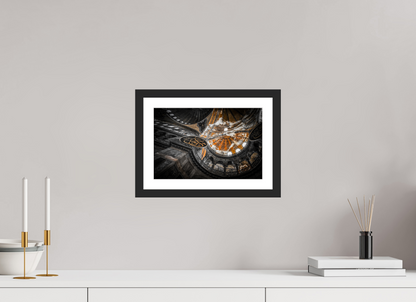 30 x 20 cm, Fine art prints mounted on a black wood frame with passe-partout Centuries of faith