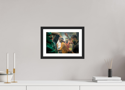 30 x 20 cm, Fine art prints mounted on a black wood frame with passe-partout 50 shades of joy
