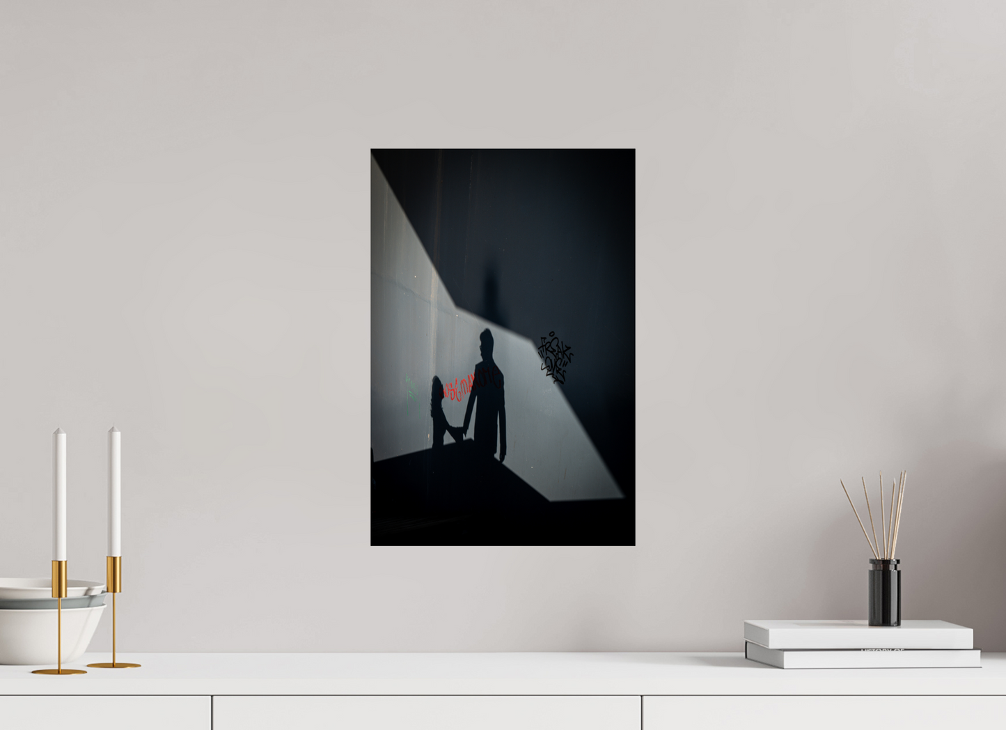 30 x 45 cm, Fine art prints unmounted Two shadows, one story