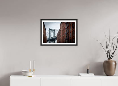 60 x 40 cm, Fine art prints mounted on a black wood frame with passe-partout DUMBO