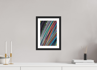 20 x 30 cm, Fine art prints mounted on a black wood frame with passe-partout Color Waves