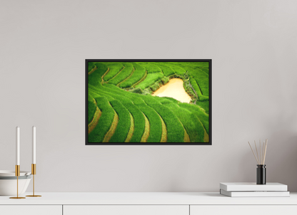 45 x 30 cm, Fine art print under matte acrylic with black frame Layers of life