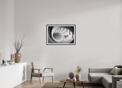 90 x 60 cm, Fine art prints mounted on a black wood frame with passe-partout Blurred ascent