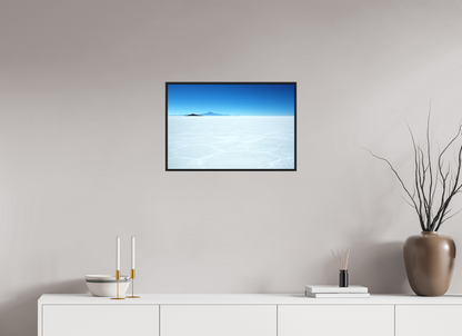 60 x 40 cm, Fine art print under matte acrylic with black frame Sound of silence