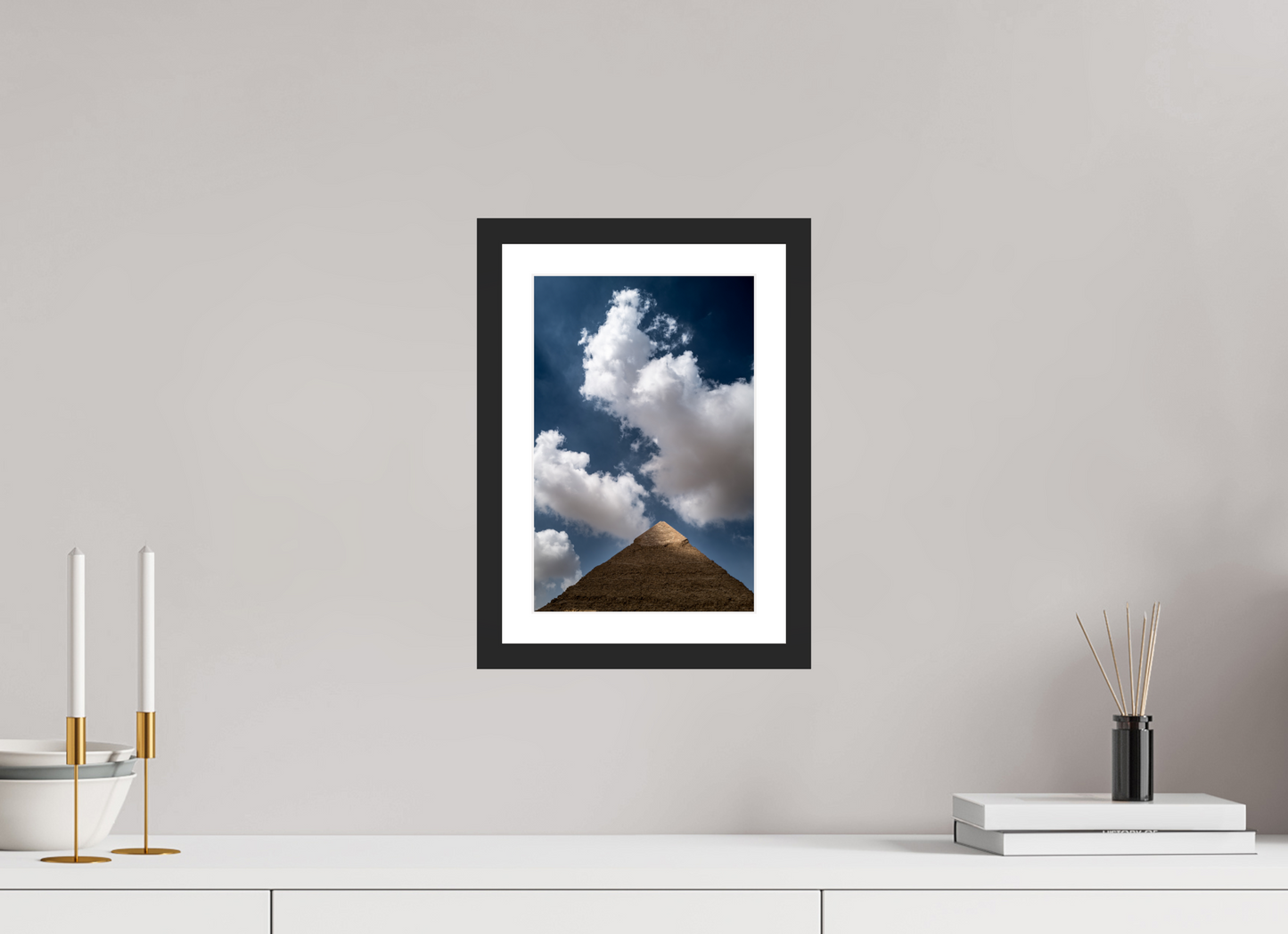 20 x 30 cm, Fine art prints mounted on a black wood frame with passe-partout Stone and soul
